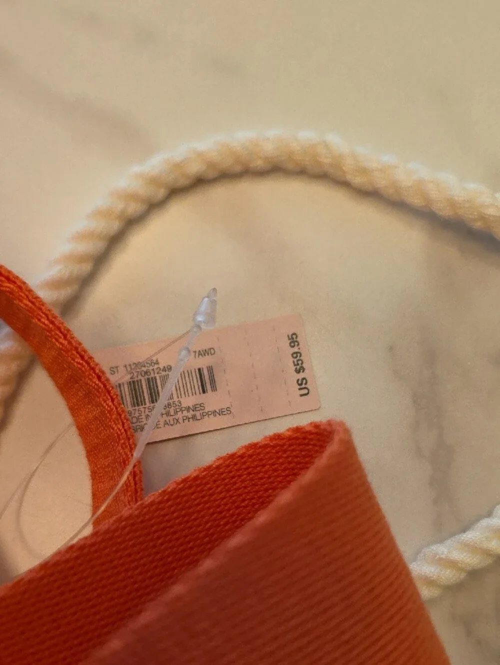 Victoria's Secret Pink & Coral Striped Drawstring Backpack & Lunch Bag (D-1)